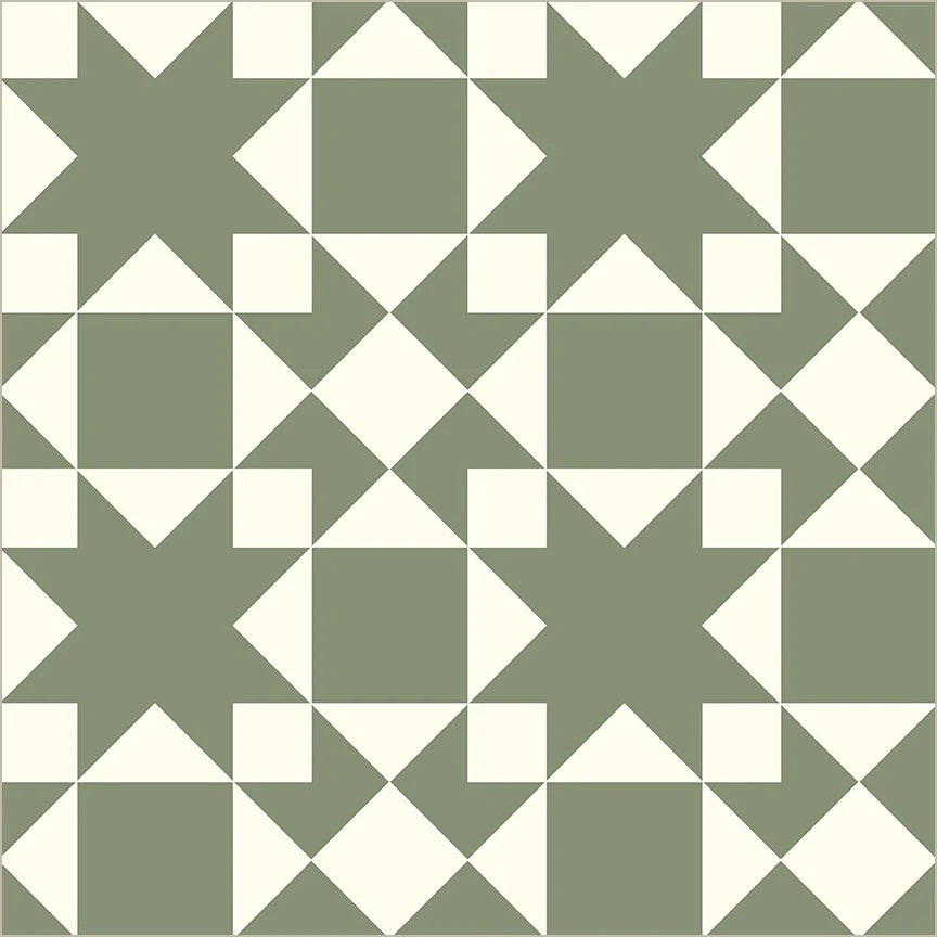Perfect Points II Sawtooth Jade Fabric Yardage