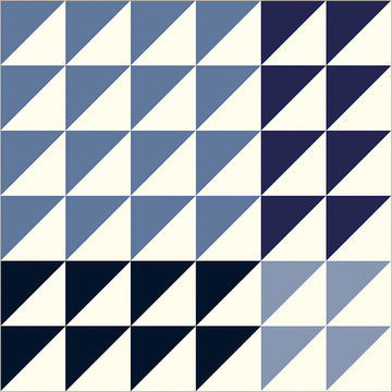 Perfect Points II Half Square Triangle Blues Fabric Yardage