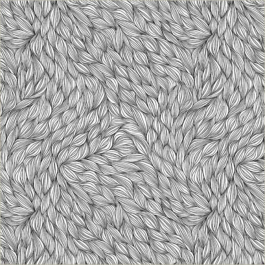 Windham Fabrics’ Pen and Petal Black on White Rhythm Fabric Yardage features a black and white abstract pattern with fine lines, perfect for quilting projects or adding textured depth to any 100% cotton creation.