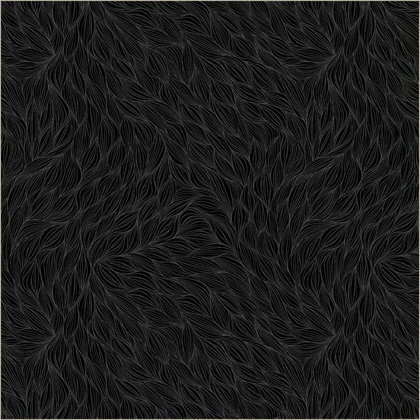 Pen and Petal Black on Black Rhythm Fabric Yardage