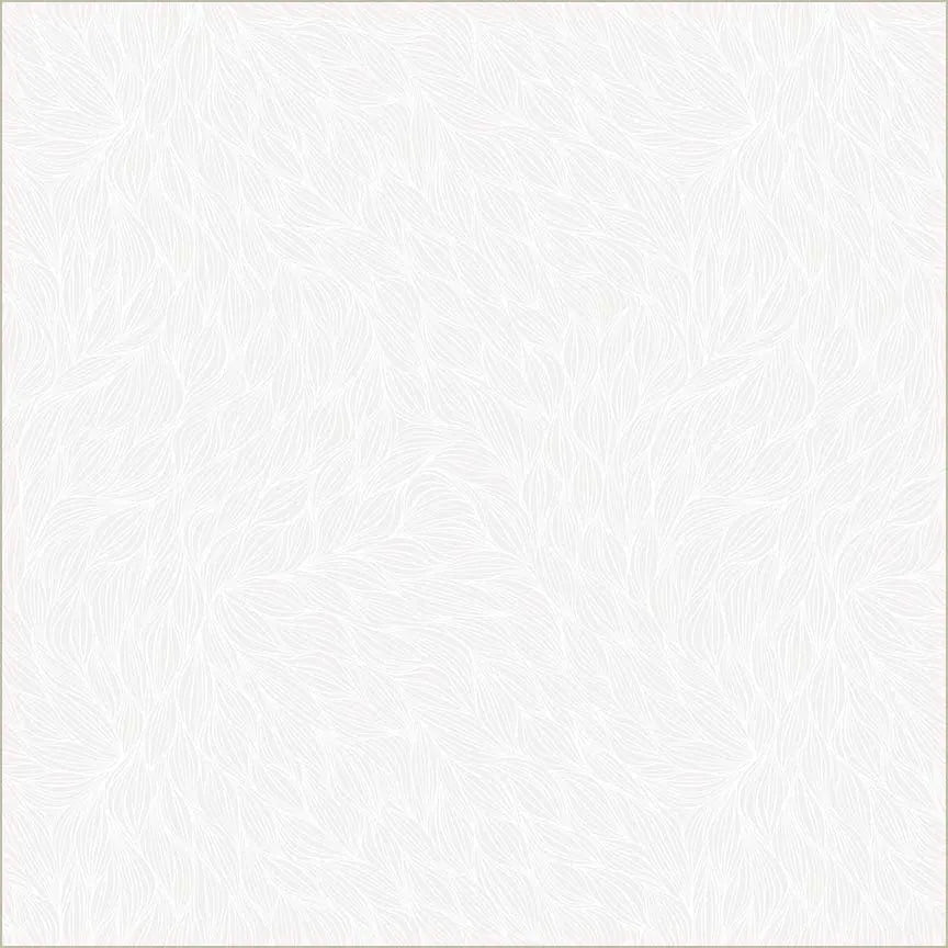 Light gray background with a subtle, intricate pattern of swirling, feather-like lines inspired by Pen and Petal White on White Rhythm Fabric Yardage from Windham Fabrics. Its softly textured, minimal look is perfect for quilting fabric projects.