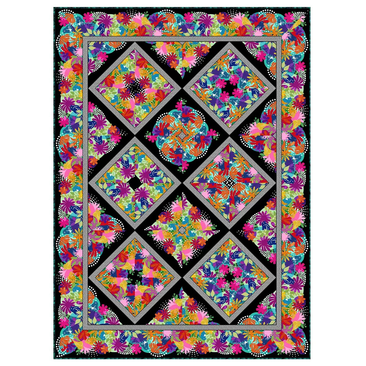 Flock Together Kaleidoscope Quilt Kit