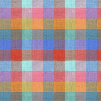 Cheerful Check Multi 108" Wide 3 Yard Quilt Fabric Back Pack by Windham Fabrics features a vibrant checkered pattern, perfect for energizing your quilts with colorful style and ideal as a wide quilt backing.