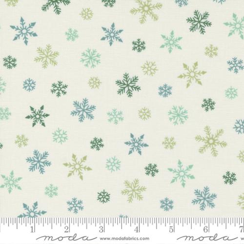 Holidays at Home Snowy White Snowflakes All Over Fabric Yardage