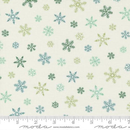 Holidays at Home Snowy White Snowflakes All Over Fabric Yardage