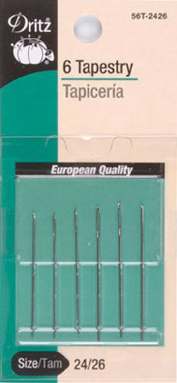Dritz Tapestry Needles Sizes 24/26 6 ct