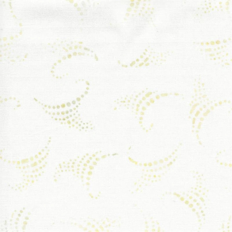 Pearls Gold Swirls on Cream Batik Fabric Yardage by Batik Textiles