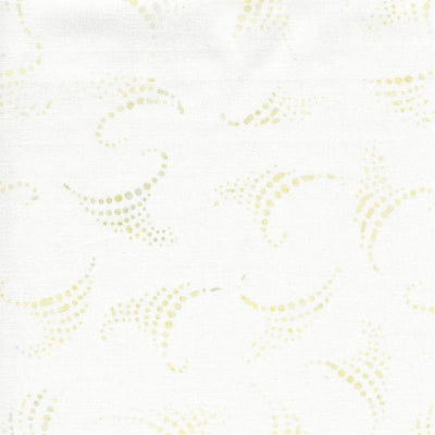 Pearls Gold Swirls on Cream Batik Fabric Yardage