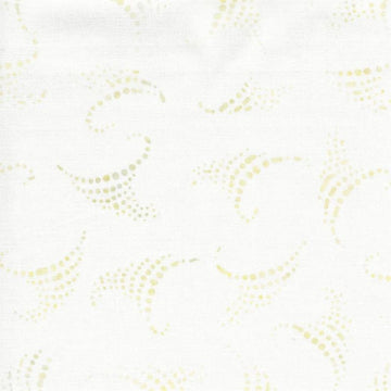 Pearls Gold Swirls on Cream Batik Fabric Yardage by Batik Textiles