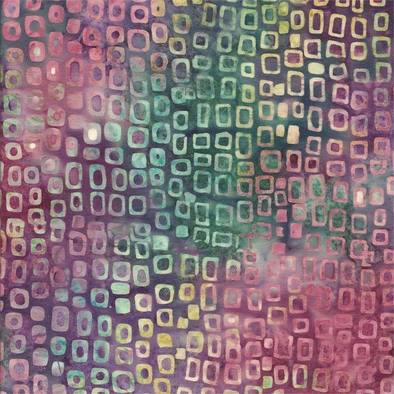 Sun Catchers Multi Squares Batik Fabric Yardage
