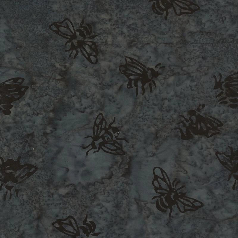Butterfly Dreams Grey Bumble Batik Fabric Yardage
