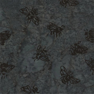 Butterfly Dreams Grey Bumble Batik Fabric Yardage