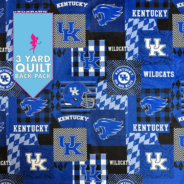 60" Minky Extra Wide Fabric University of Kentucky Geo 3 Yard Quilt Fabric Back Pack