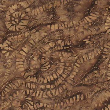 Mountain Solace Brown Fossil Batik Fabric Yardage