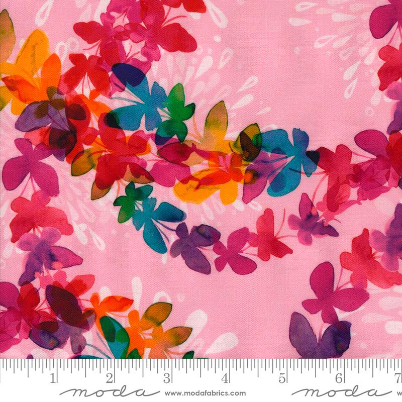 Playgrounds Pink Butterfly Swirl Fabric Yardage Product Photo