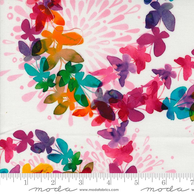 Playgrounds White Butterfly Swirl Fabric Yardage Product Photo