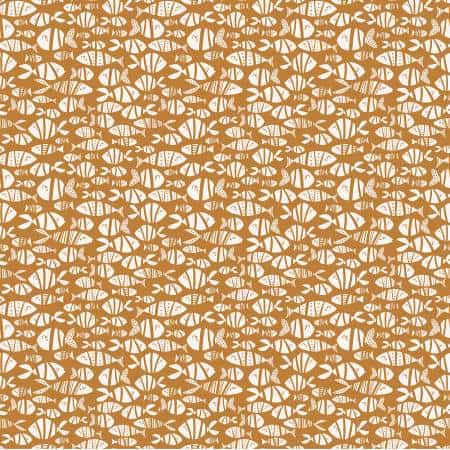 Water Babies Butterscotch Fish fabric yardage Available at Quilted Joy