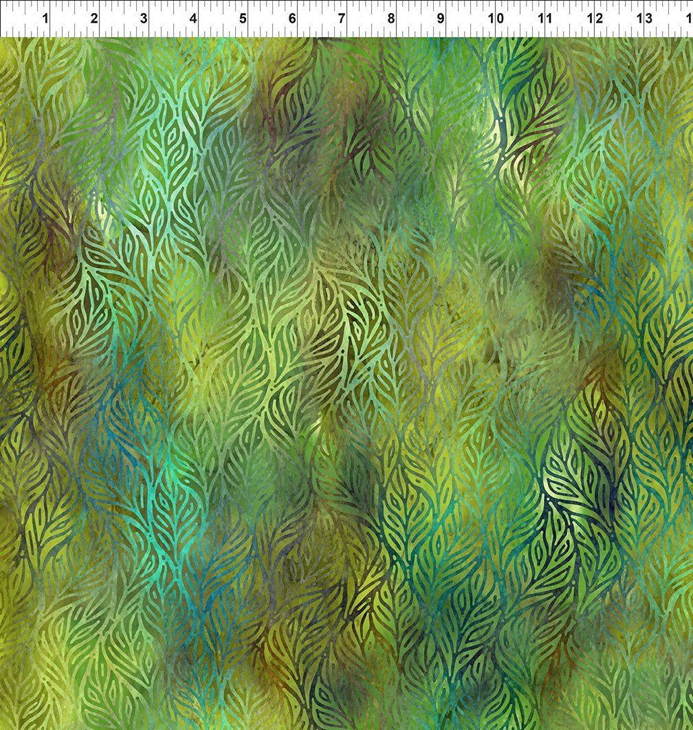 Impressions Green Leaves Fabric Yardage