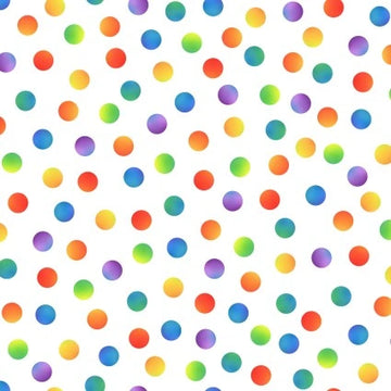 Pawsitivity White Dots Fabric Yardage