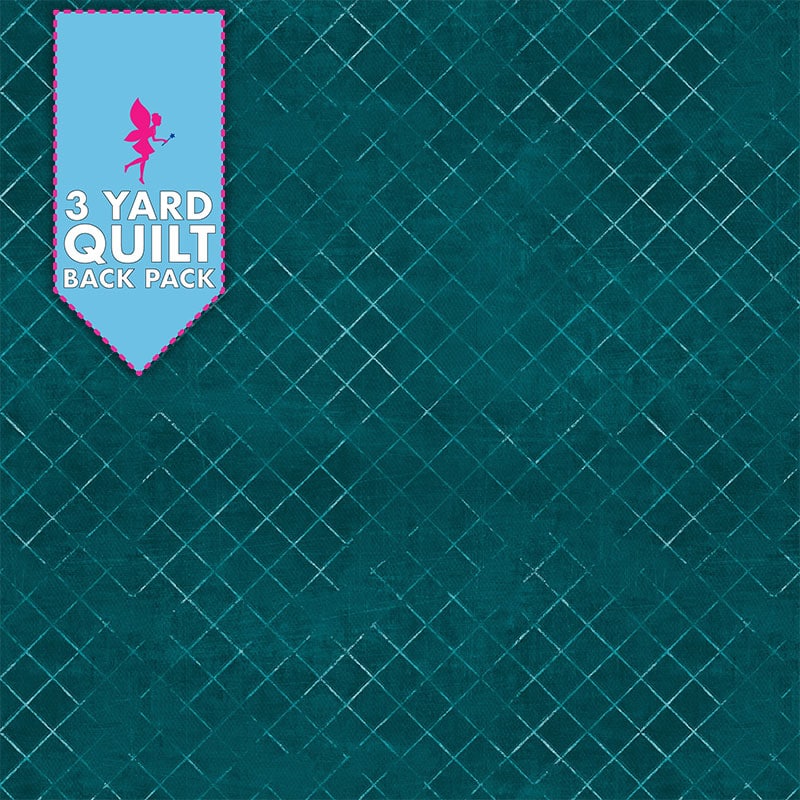 Trellis Dark Teal 108" 3 Yard Quilt Fabric Back Pack