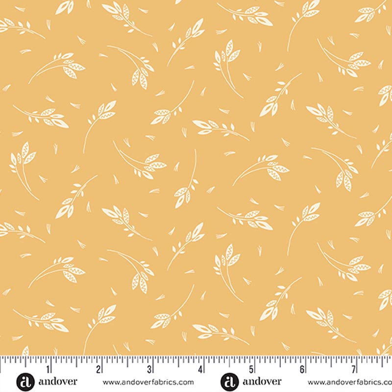 Revival Yellow Sprig Fabric Yardage