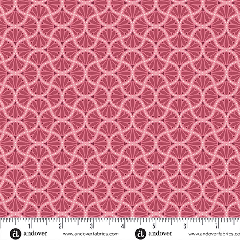 Revival Pink Palm Fabric Yardage