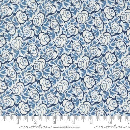 Denim Daisies Midnight Oklahoma Rose Fabric Yardage Product Photo