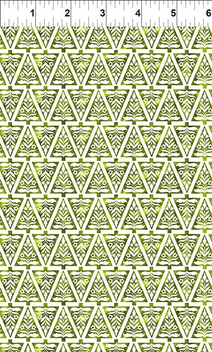 New Snow Green Trees Fabric Yardage