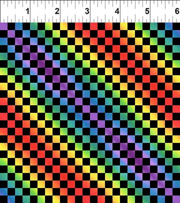 Pawsitivity Black Check Fabric Yardage