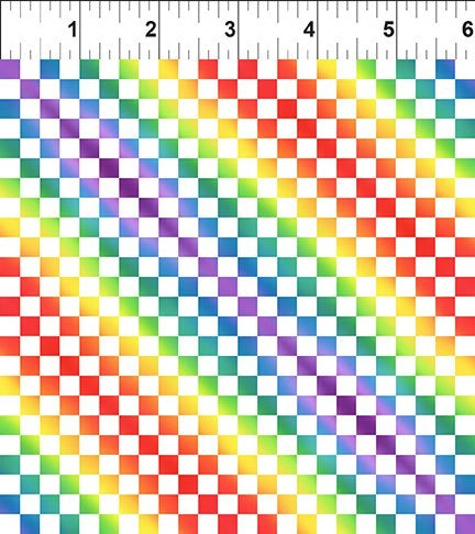 Pawsitivity White Check Fabric Yardage
