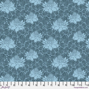 Paradise Blooms Waratah Grandeur Slate Fabric Yardage