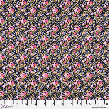 Paradise Blooms Mini Wildflowers Blueberry Fabric Yardage