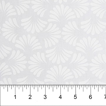 Banyan Classics White on White Fans Fabric Yardage