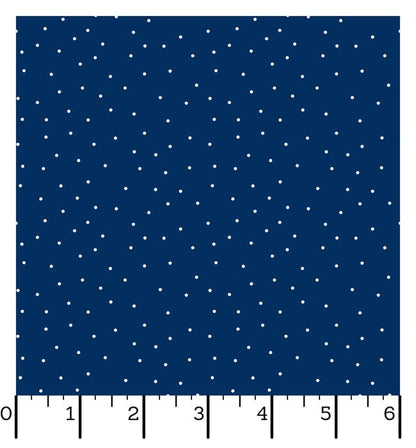 Ruler Kimberbell Basics Tiny Dots Navy Fabric Yardage