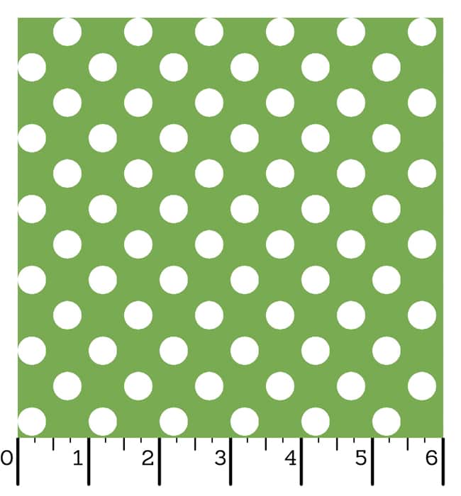 Ruler Kimberbell Basics Dots Green Fabric Yardage