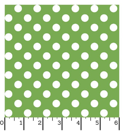 Ruler Kimberbell Basics Dots Green Fabric Yardage