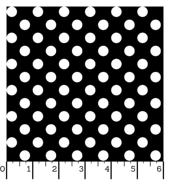 Ruler Kimberbell Basics Dots Black Fabric Yardage