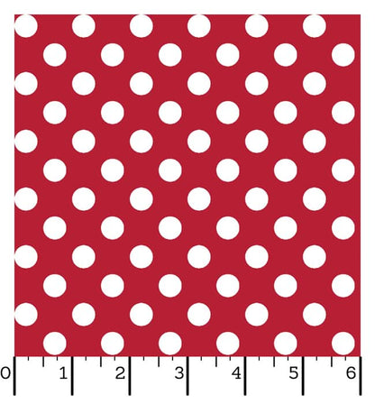 Ruler Kimberbell Basics Dots Red Fabric Yardage