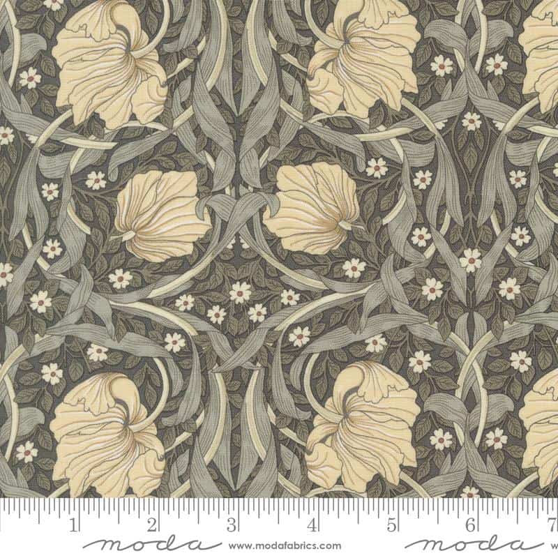 Ebony Suite Pimpernell Floral Charcoal Fabric Yardage