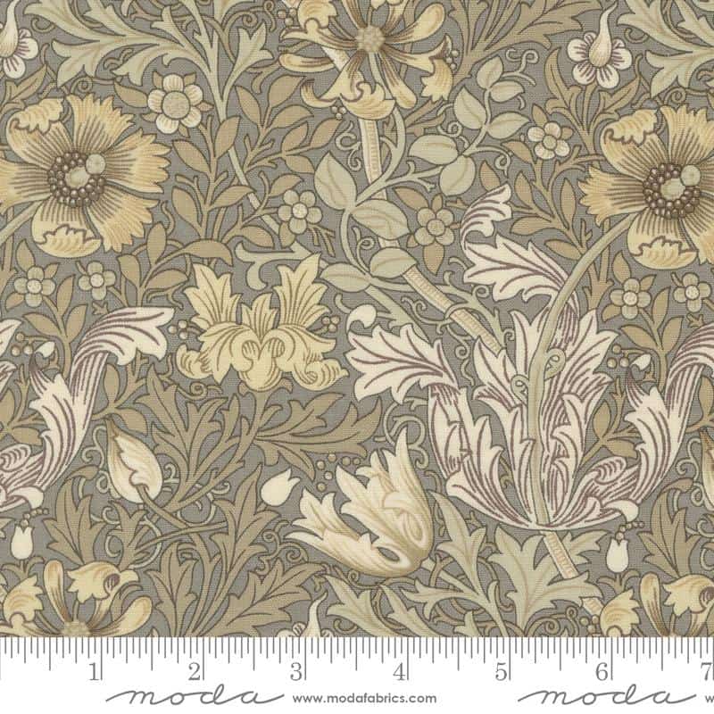 Ebony Suite Compton Floral Vines Dove Fabric Yardage