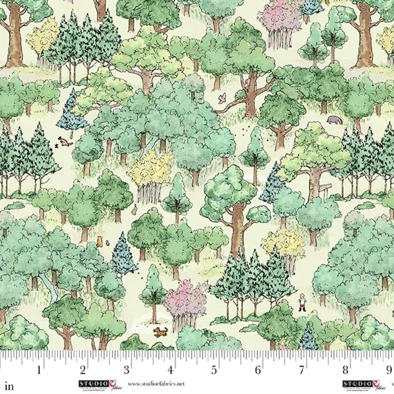 Classic Winnie Forest Fabric Yardage