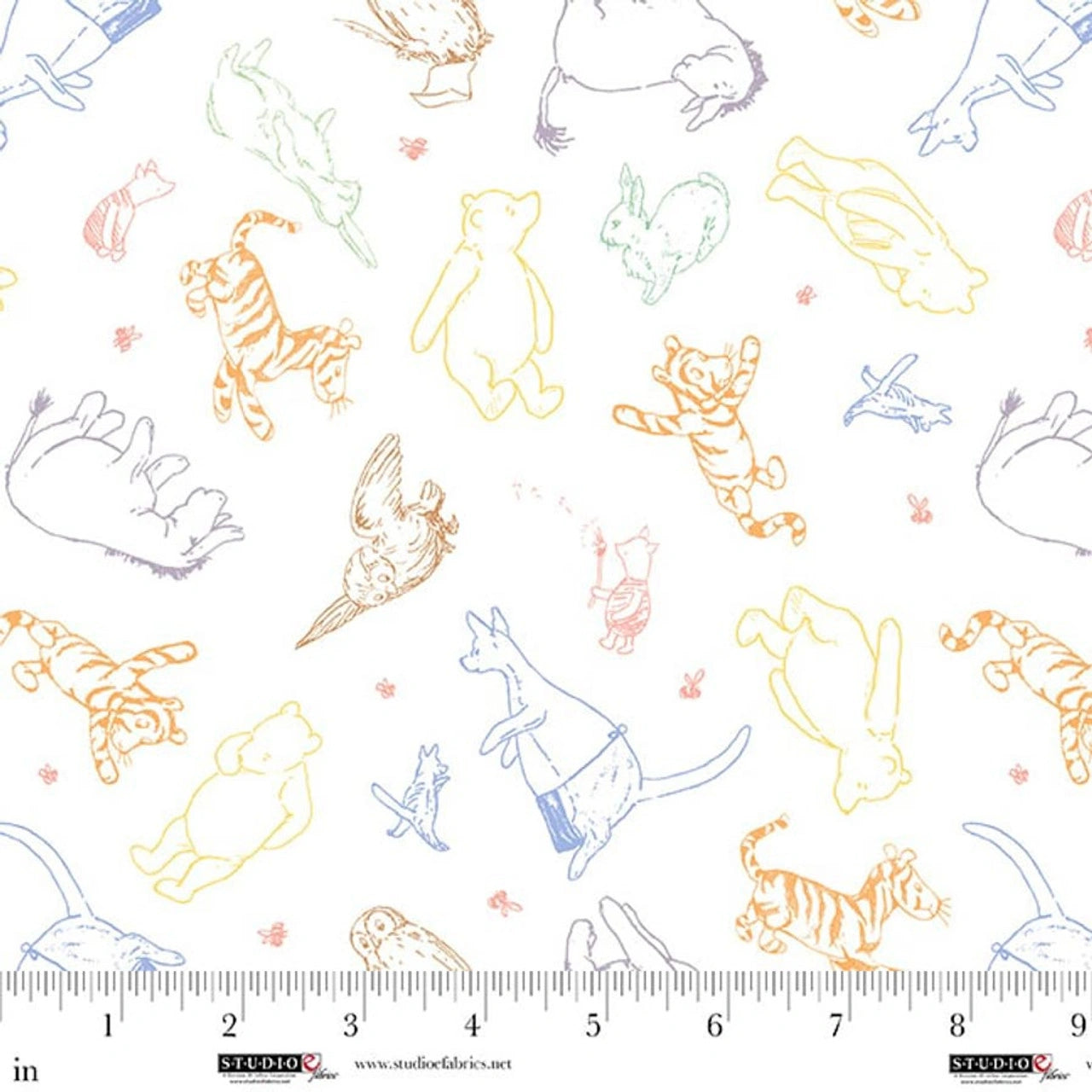 Classic Winnie Character Fabric Yardage