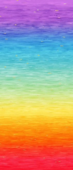 Go with the Flow Rainbow Watercolor Ombre 108" Wide Quilt Backing Fabric