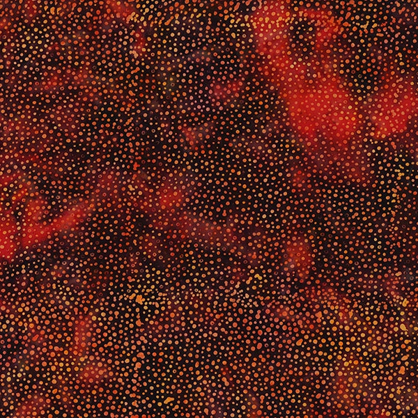 Dot Paprika Batik Fabric Yardage - quilt fabric for sewing and quilting projects