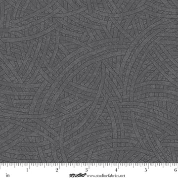 Tangled Slate Graphite Fabric Yardage - quilt fabric for sewing and quilting projects