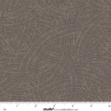 Tangled Slate Peat Fabric Yardage - quilt fabric for sewing and quilting projects