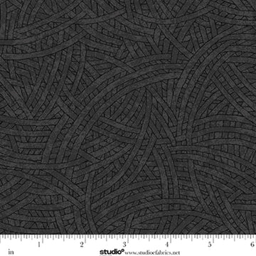 Tangled Slate Dark Charcoal Fabric Yardage - quilt fabric for sewing and quilting projects