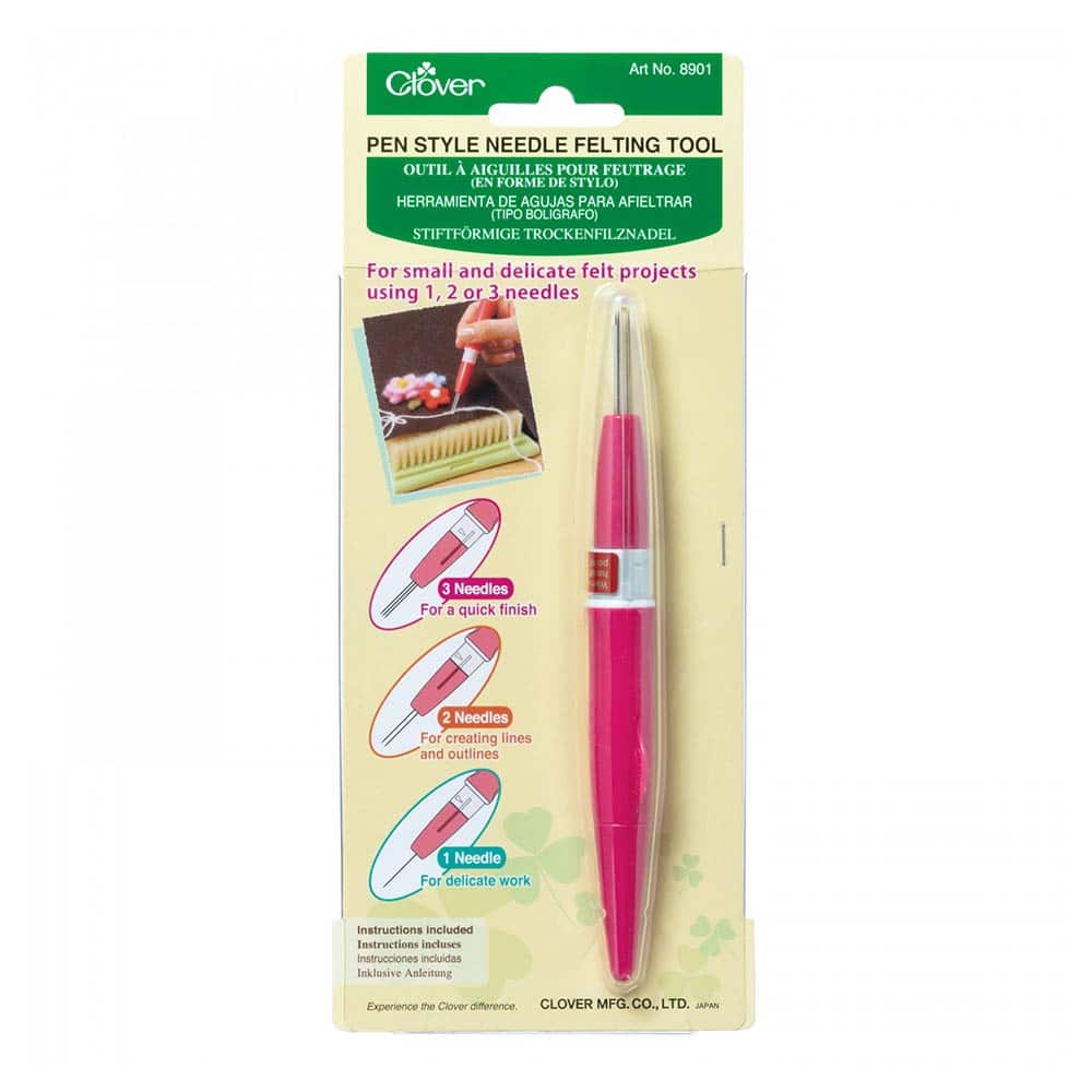 Clover Pen Style Needle Felting Tool - Retail packaging