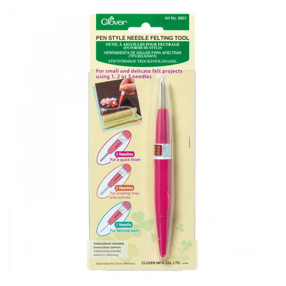 Clover Pen Style Needle Felting Tool - Retail packaging