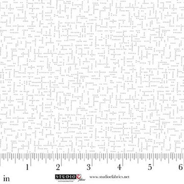 Best of Cream & Sugar White on White Dominos Fabric Yardage - quilt fabric for sewing and quilting projects